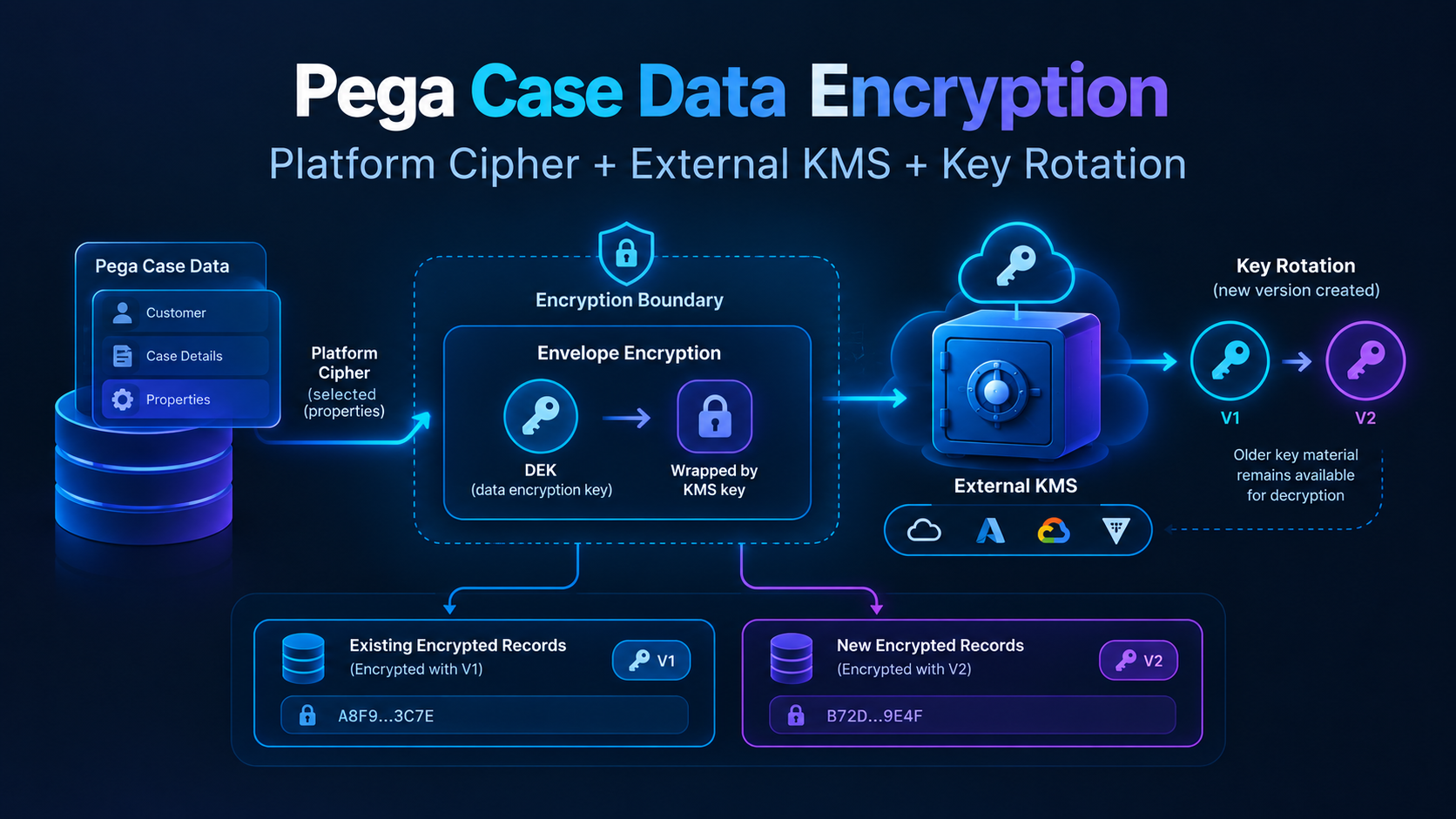 Encrypting Pega Case Data With Your Own KMS: What Platform Cipher Actually Protects
